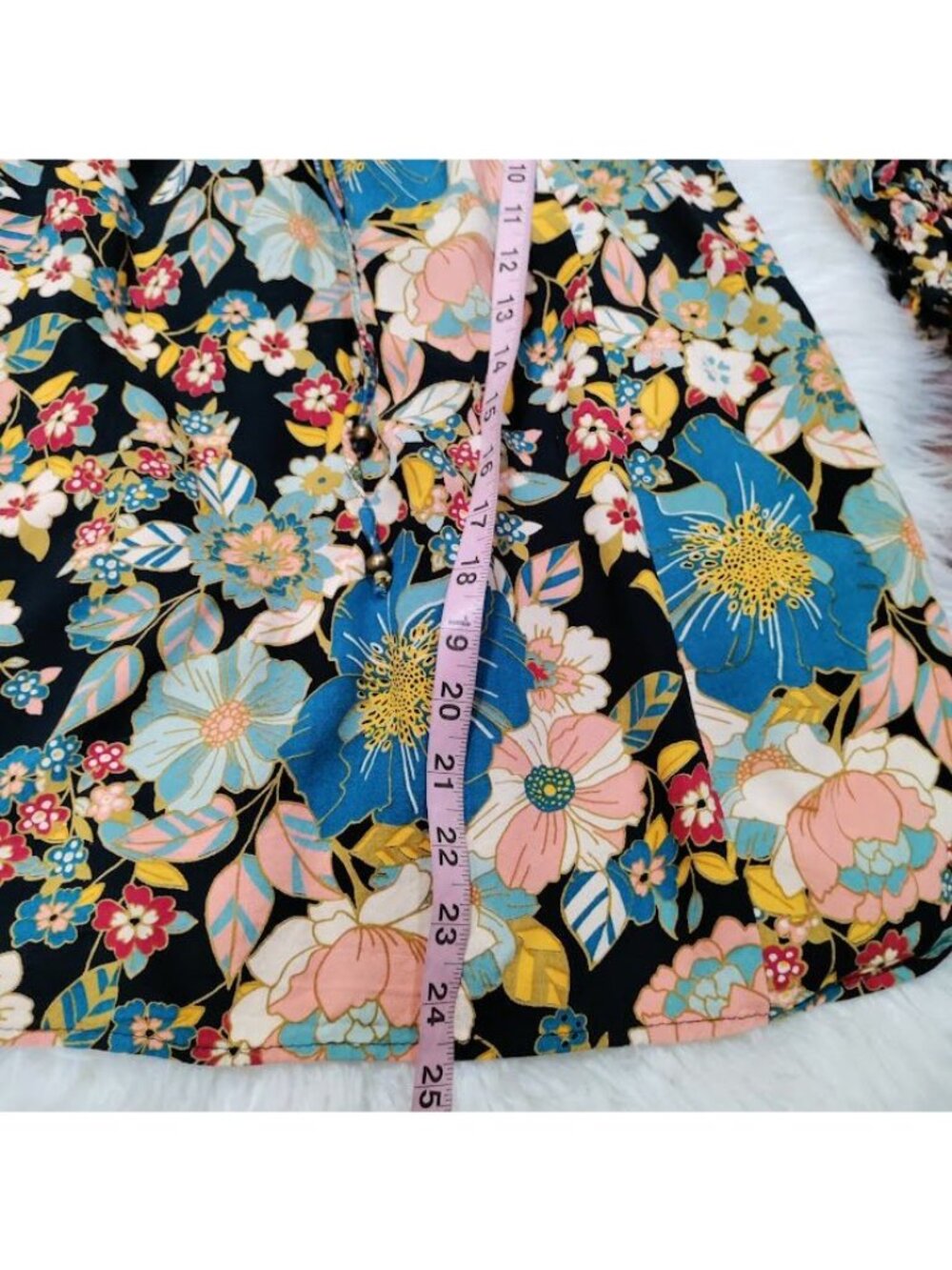 Angie SZ Small Off-Shoulder Floral Festival Babydoll Dress Boho Fairy Artsey - Picture 9 of 11